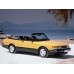 Saab 900 Turbo soft top yellow oil painting